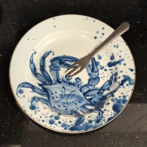 🎵Crab Plate And Serving Fork Set🎵